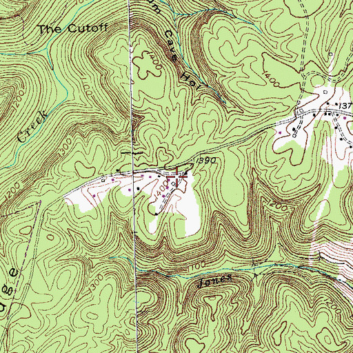 Topographic Map of Rattlesnake Ridge Fire Station, KY