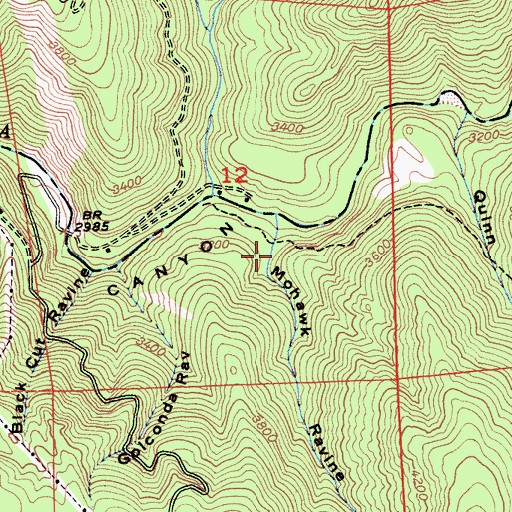 Topographic Map of Mohawk Ravine, CA
