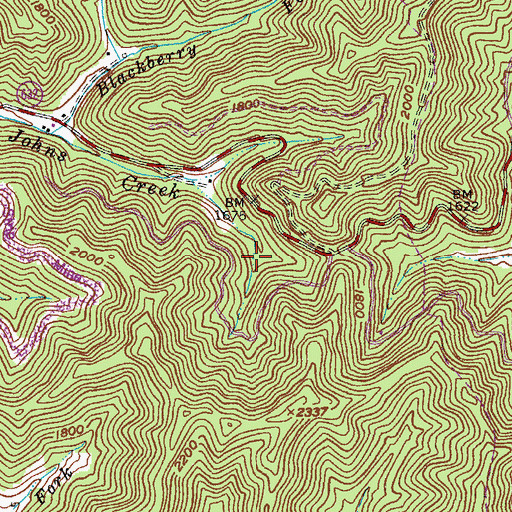 Topographic Map of Kimper Volunteer Fire Department Station 4, KY