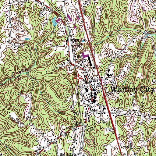 Topographic Map of McCreary County Search and Rescue, KY