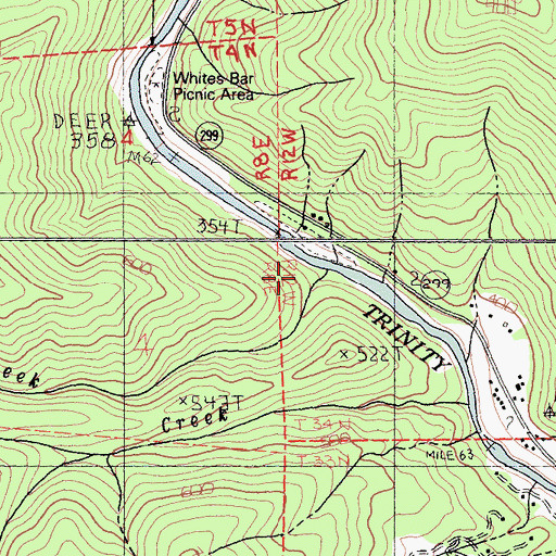 Topographic Map of Monkey Creek, CA