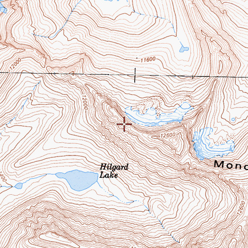 Topographic Map of Mono Divide, CA