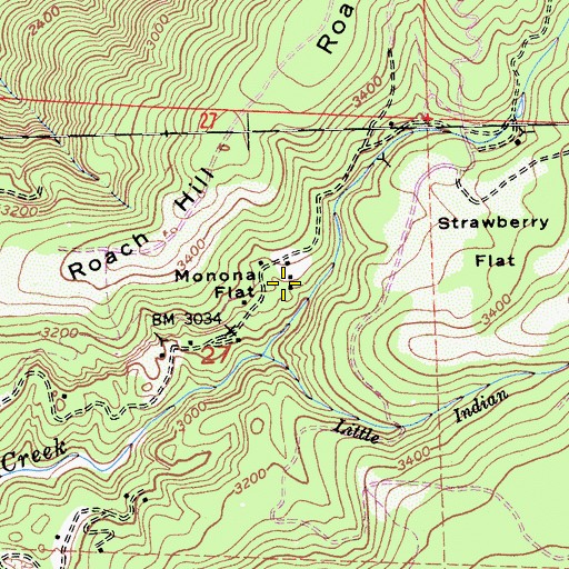 Topographic Map of Monona Flat, CA