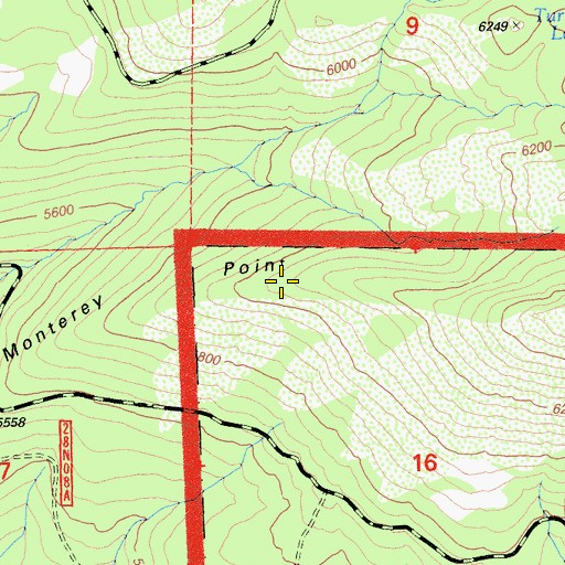 Topographic Map of Monterey Point, CA