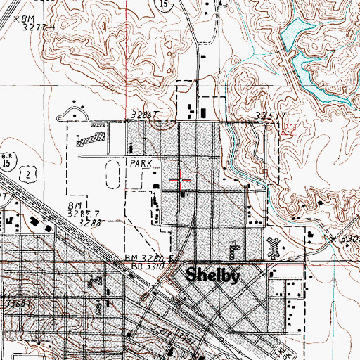 Topographic Map of Toole County Ambulance, MT