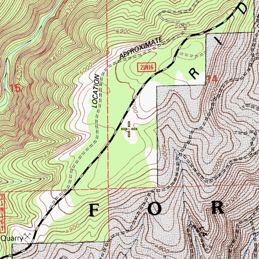 Topographic Map of Mooreville Ridge, CA