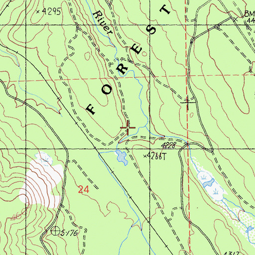 Topographic Map of Moosehead Creek, CA
