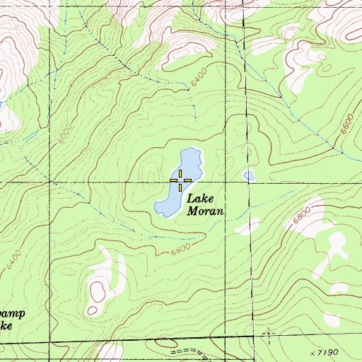 Topographic Map of Lake Moran, CA