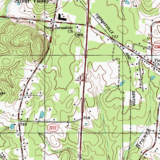 Topographic Map of Silver Valley Volunteer Fire Department Station 91, NC