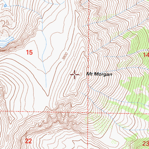 Topographic Map of Mount Morgan, CA