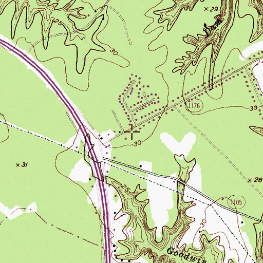 Topographic Map of Township Six Fire Department, NC