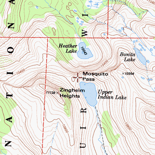 Topographic Map of Mosquito Pass, CA