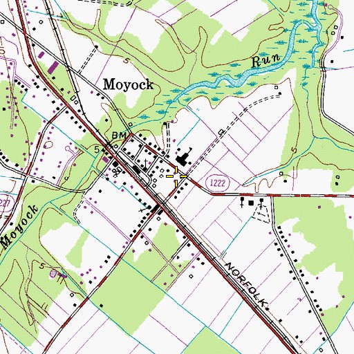 Topographic Map of Currituck County Fire and Emergency Medical Services Station 3 Moyock, NC