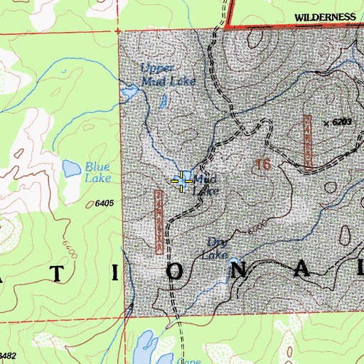 Topographic Map of Mud Lake, CA