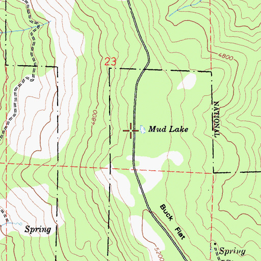 Topographic Map of Mud Lake, CA