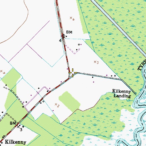 Topographic Map of Kilkenny Fire Department Station 3, NC