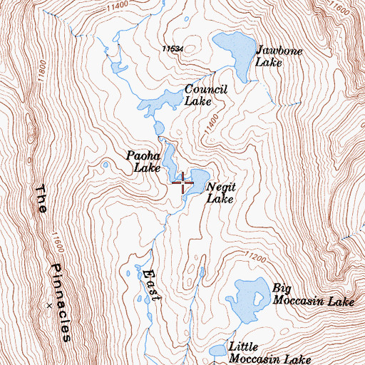 Topographic Map of Negit Lake, CA