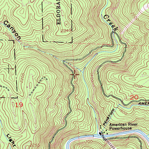 Topographic Map of Nelson Canyon, CA