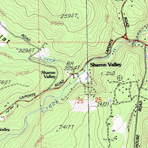 Topographic Map of New York Creek, CA