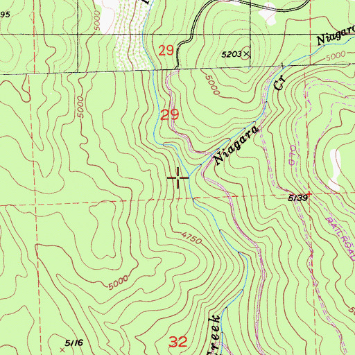 Topographic Map of Niagara Creek, CA