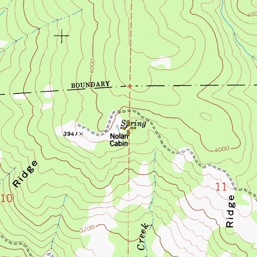 Topographic Map of Nolan Cabin, CA