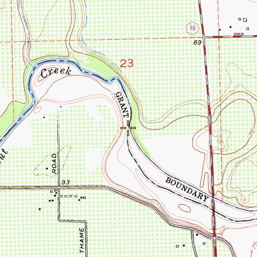 Topographic Map of North Honcut Creek, CA