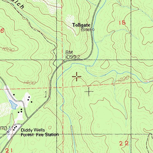 Topographic Map of Norton Gulch, CA