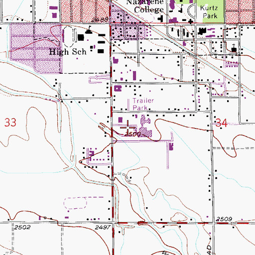 Topographic Map of Canyon County Ambulance District 3, ID