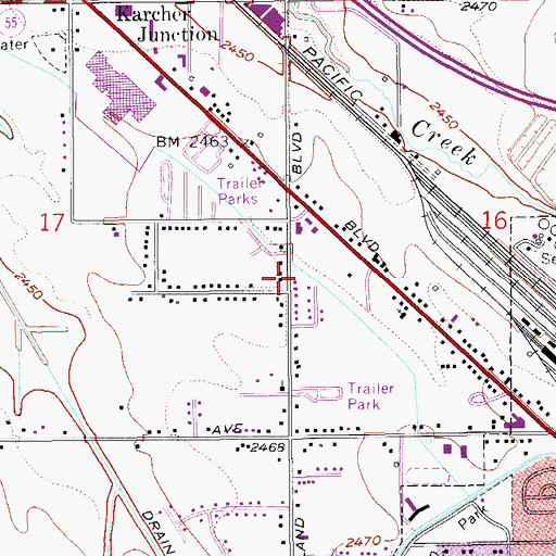 Topographic Map of Canyon County Ambulance District 1, ID