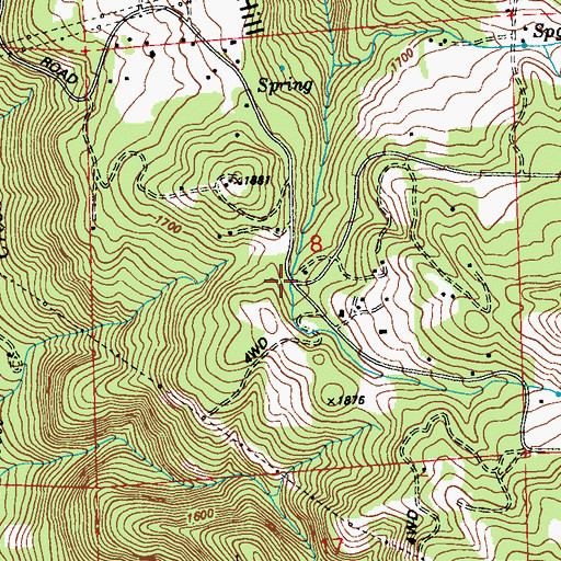 Topographic Map of Klickitat County Fire District 3, WA