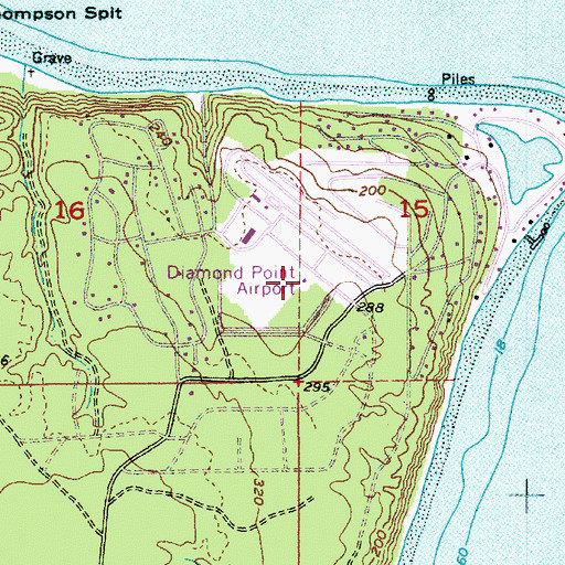 Topographic Map of Clallam County Fire District 3 Station 35 - Diamond Point, WA
