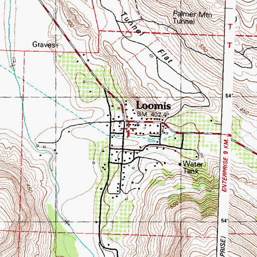Topographic Map of Okanogan County Fire District 10 Loomis Fire and Aid, WA