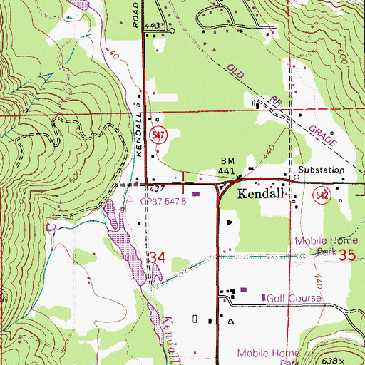 Topographic Map of Whatcom County Fire District 14 Station 92 Kendell, WA