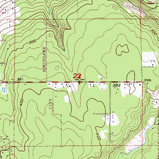Topographic Map of Mount Vernon Fire Department Station 3, WA