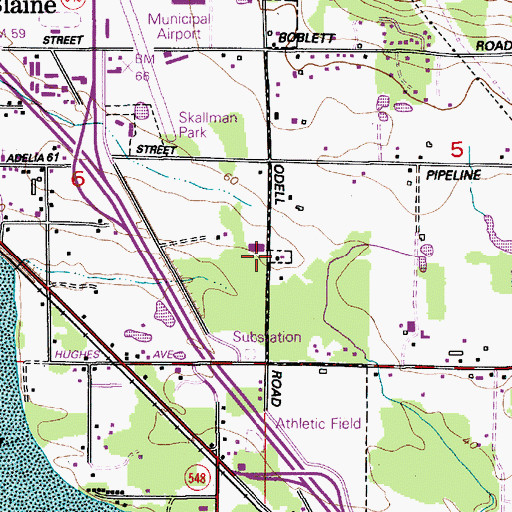 Topographic Map of North Whatcom Fire and Rescue Station 61 Blaine, WA