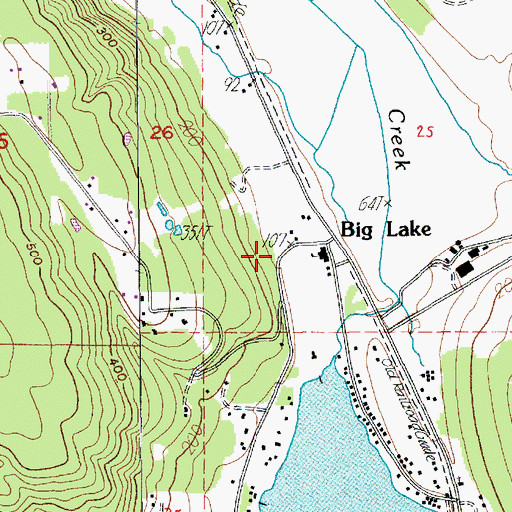 Topographic Map of Skagit County Fire District 9 Big Lake Fire Department Station 1, WA