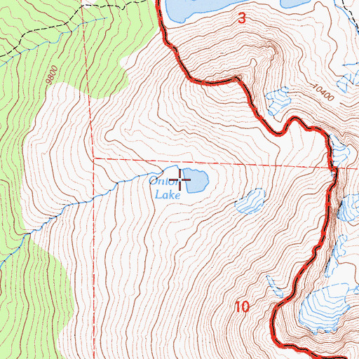 Topographic Map of Onion Lake, CA