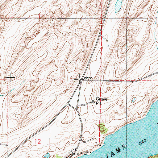 Topographic Map of Spokane County Fire District 3 Station 310 Amber / Williams Lake, WA