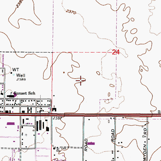 Topographic Map of Spokane County Fire District 10 Station 1, WA