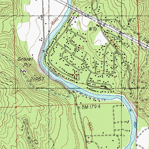 Topographic Map of Chelan County Fire District 4, WA
