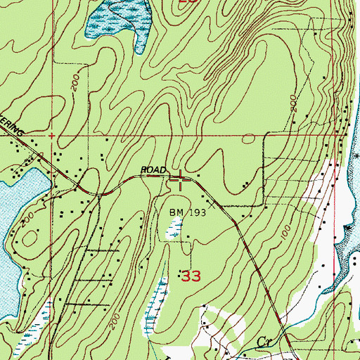Topographic Map of Mason County Fire District 5 Station 7 Pickering, WA