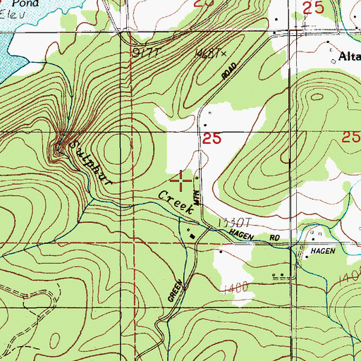 Topographic Map of Lewis County Fire District 3 Station 2, WA