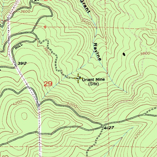 Topographic Map of Orient Mine, CA