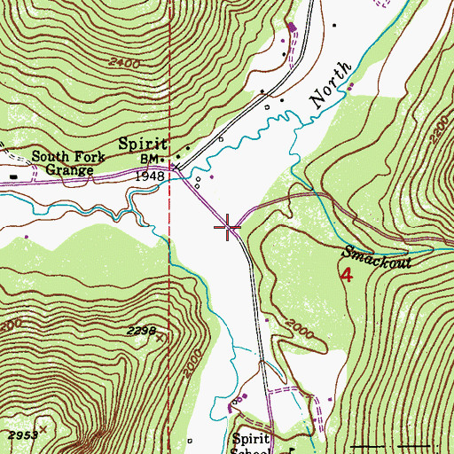 Topographic Map of Stevens County Fire District 10 - Deep Lake, WA
