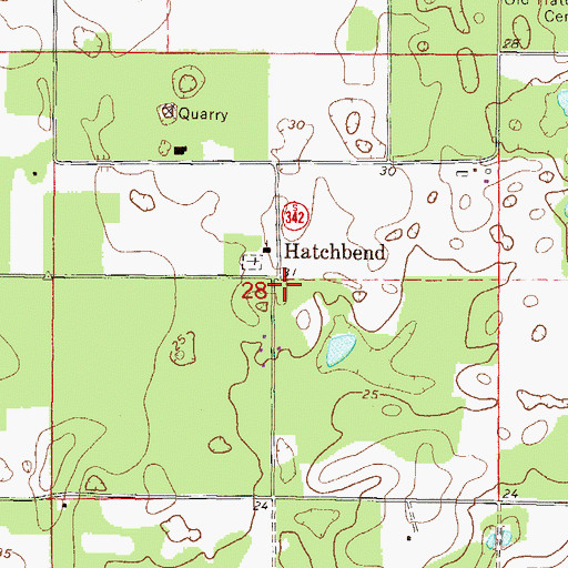 Topographic Map of Hatch Bend Volunteer Fire Department, FL