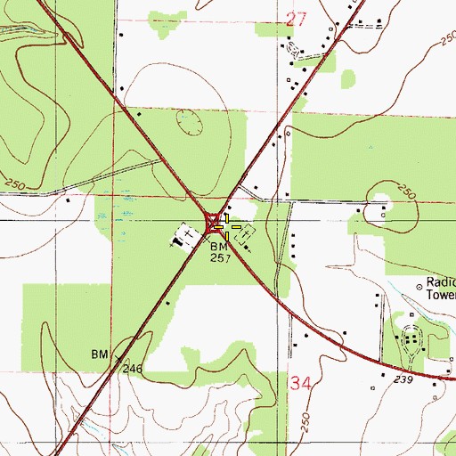 Topographic Map of Berrydale Fire Department Station 14, FL