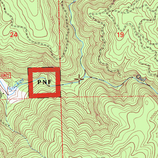 Topographic Map of Owl Creek, CA