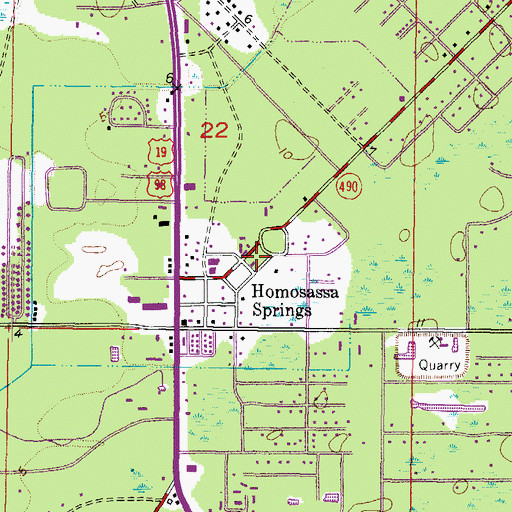 Topographic Map of Citrus County Fire Rescue Station 3, FL
