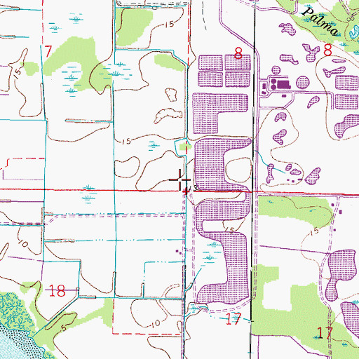 Topographic Map of Cedar Hammock Fire Rescue Station 3, FL