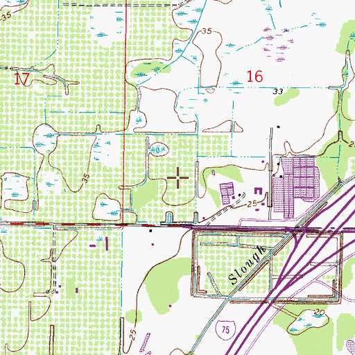 Topographic Map of North River Fire District Station 5, FL